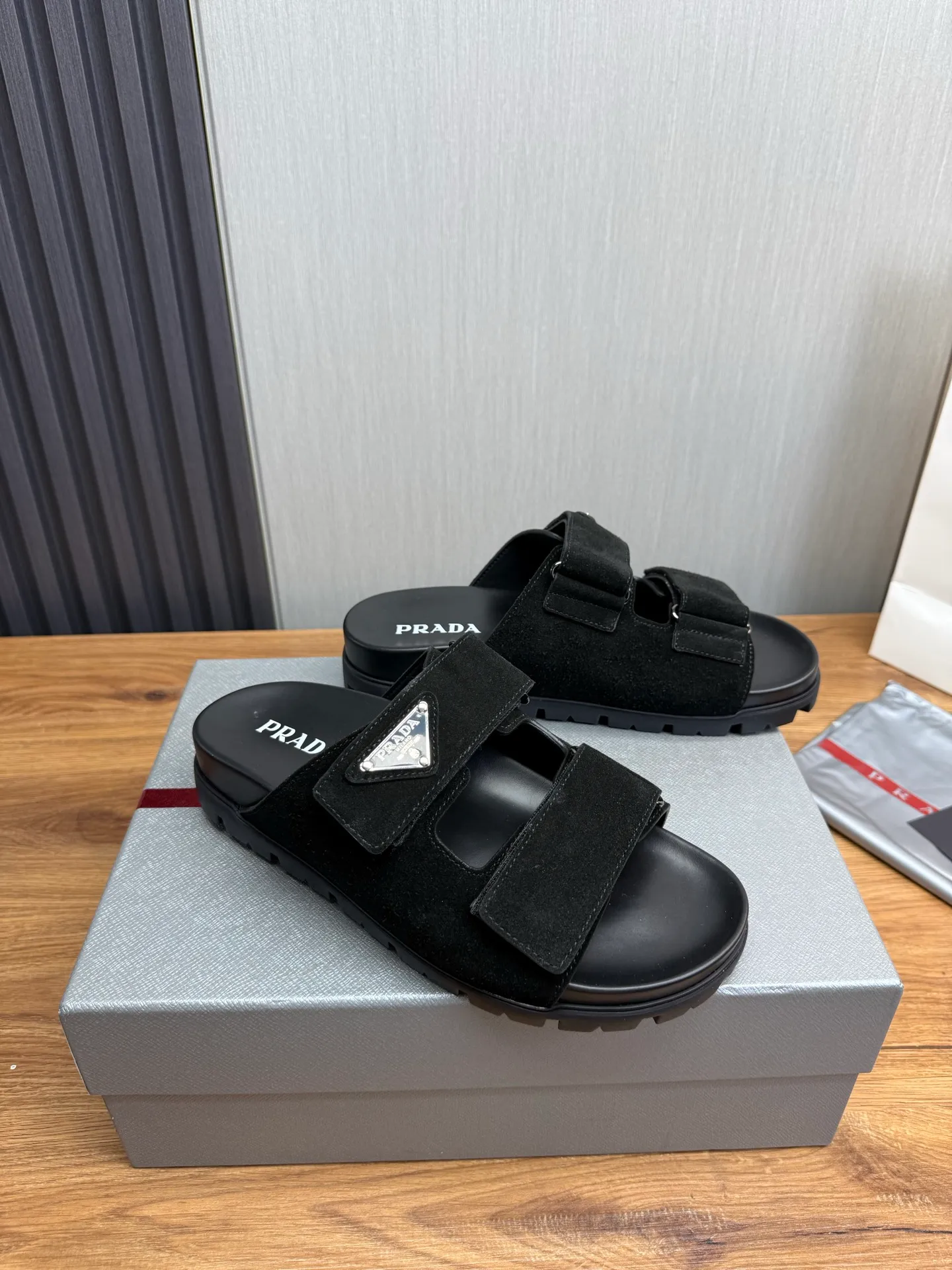 Men's shoes 💰440💰 ＰＲＡＤＡPrada - popular men's slippers hot sale 🔥 🩴Official website one to one production 38-45 sizes 45 46 🉑️Customized!